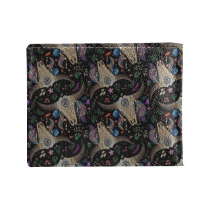 Buffalo Head Print Design LKS401 Men's ID Card Wallet