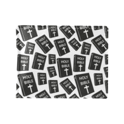 Christian Holy Bible Book Pattern Men's ID Card Wallet