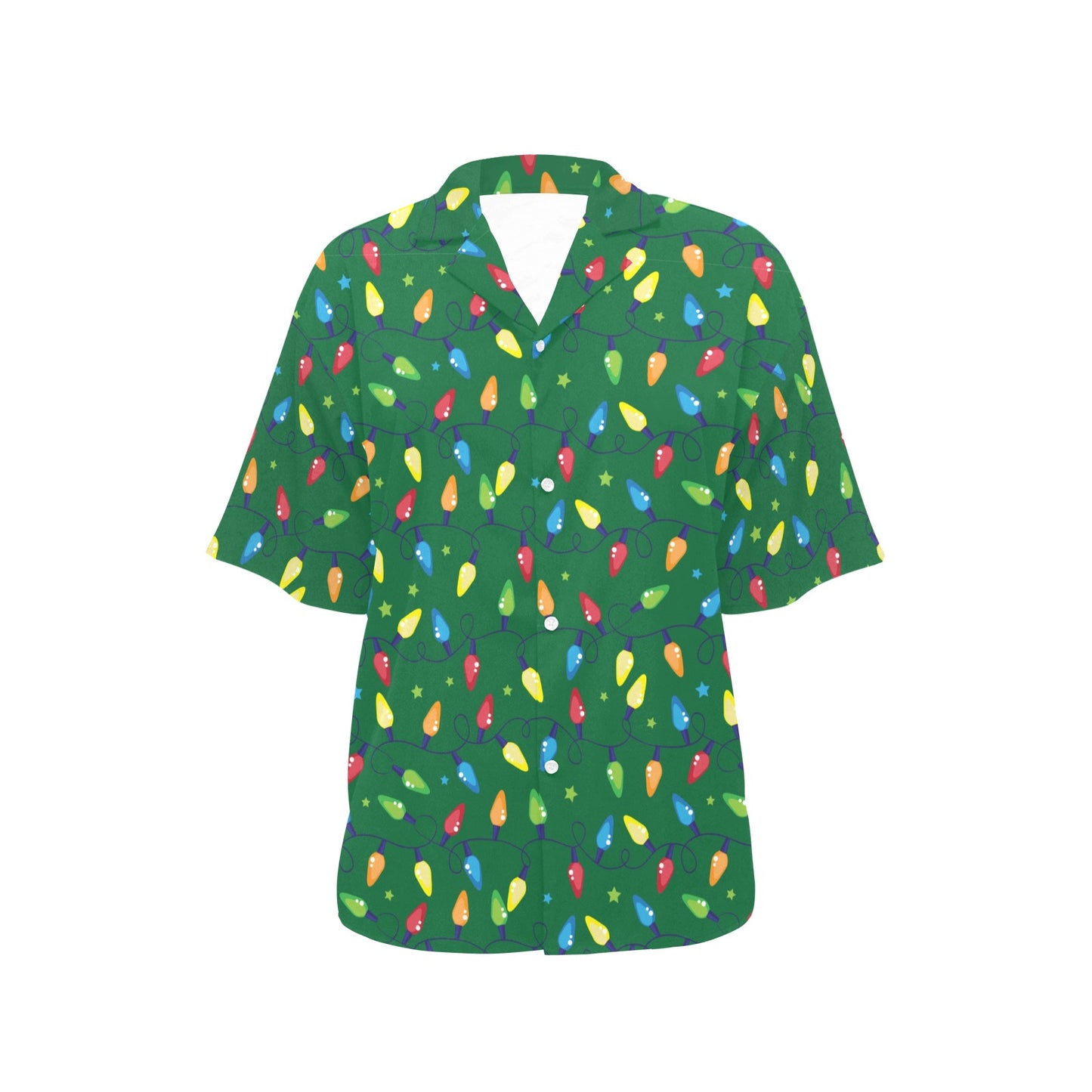 Christmas Light Pattern Print Design 02 Women's Hawaiian Shirt