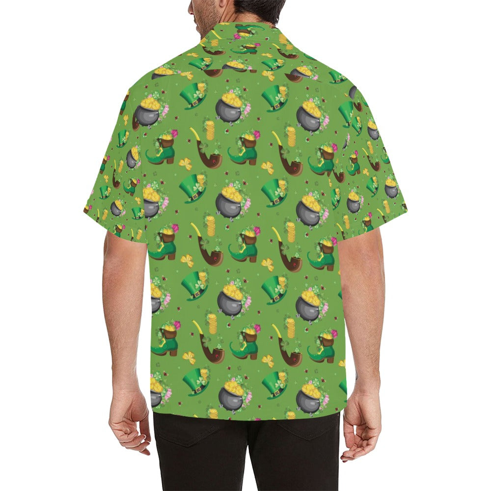 Shamrock Saint Patrick's Day Print Design LKS306 Men's Hawaiian Shirt