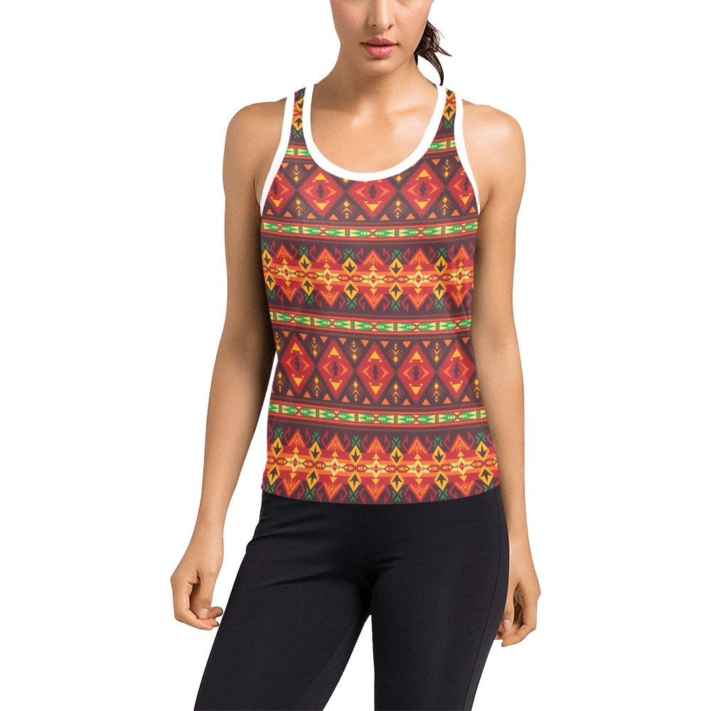 Southwest Pattern Print Design LKS309 Women's Racerback Tank Top