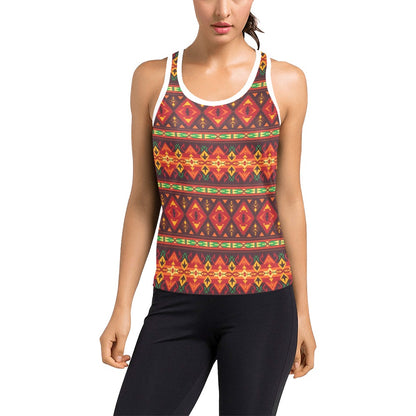 Southwest Pattern Print Design LKS309 Women's Racerback Tank Top