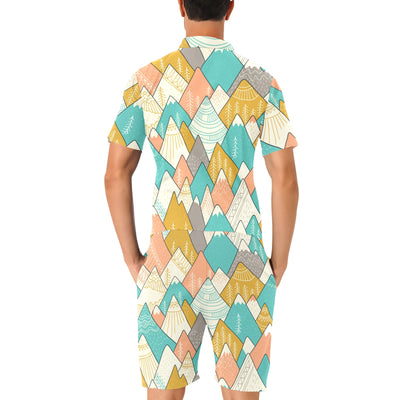 Mountain Pattern Print Design 02 Men's Romper