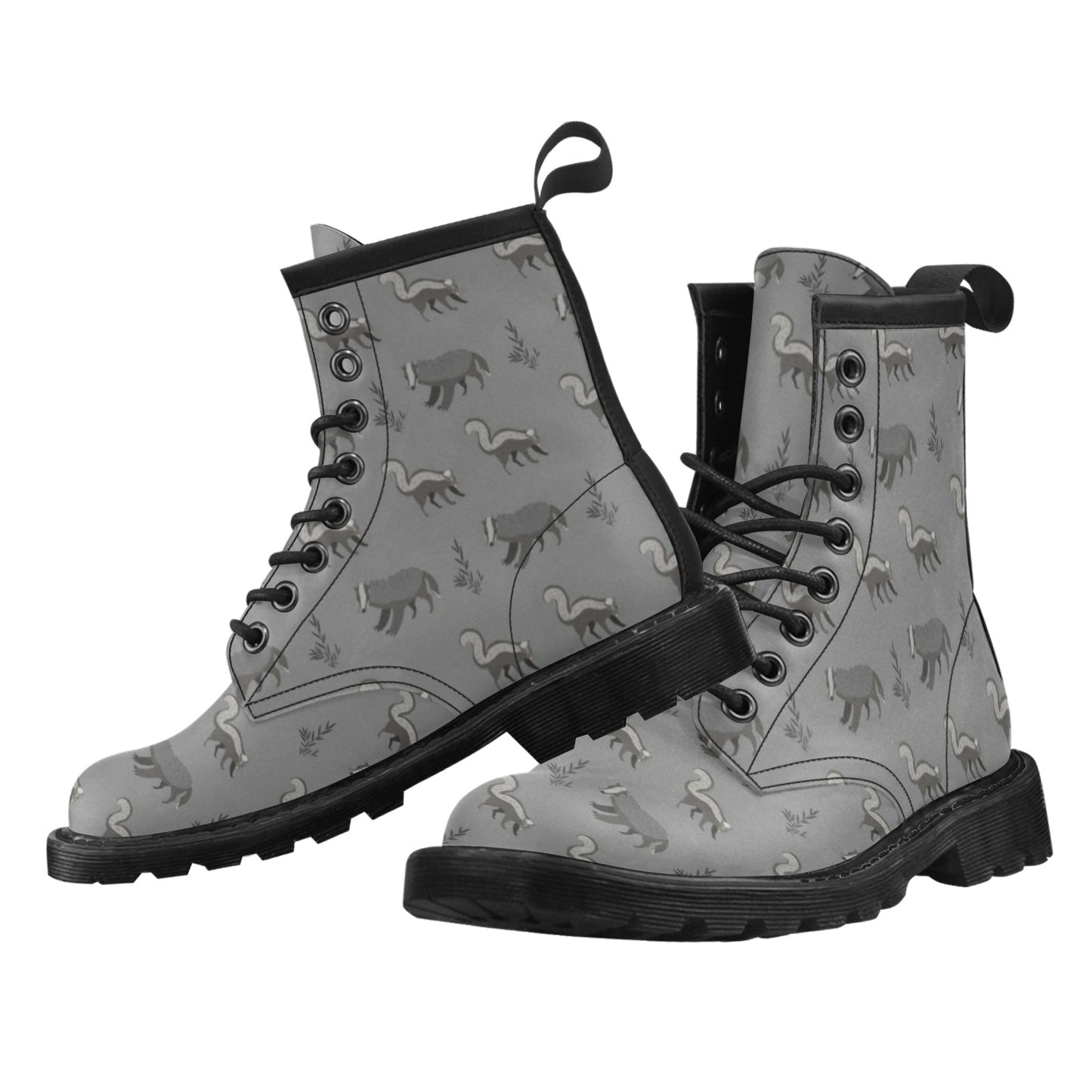 Skunk Print Design LKS301 Women's Boots