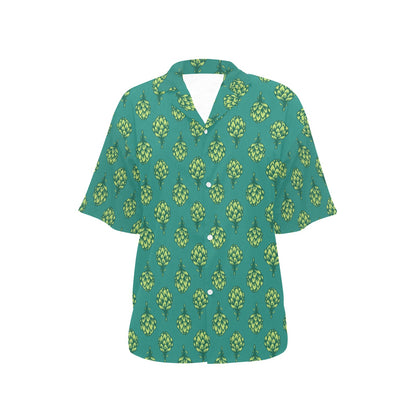 Artichoke Pattern Print Design 04 Women's Hawaiian Shirt