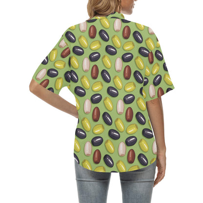 Olive Print Design LKS301 Women's Hawaiian Shirt