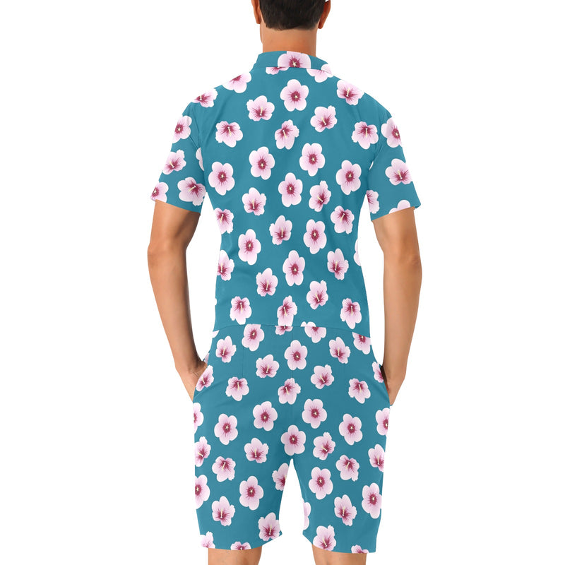 Cherry Blossom Pattern Print Design CB08 Men's Romper