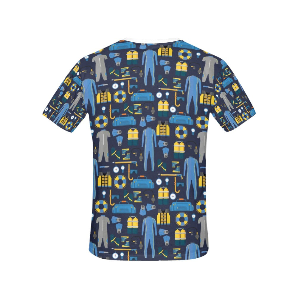 Scuba Equipment Print Design LKS305 Women's  T-shirt