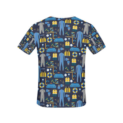 Scuba Equipment Print Design LKS305 Women's  T-shirt