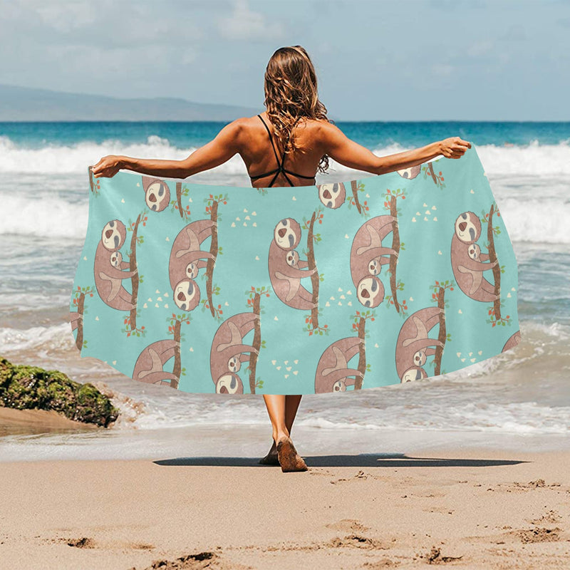 Sloth Print Design LKS302 Beach Towel 32" x 71"