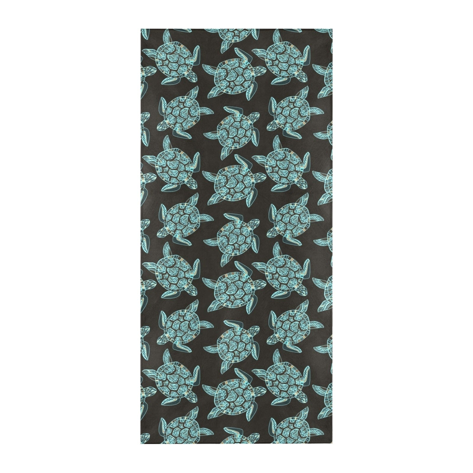 Sea Turtle Print Design LKS302 Beach Towel 32" x 71"