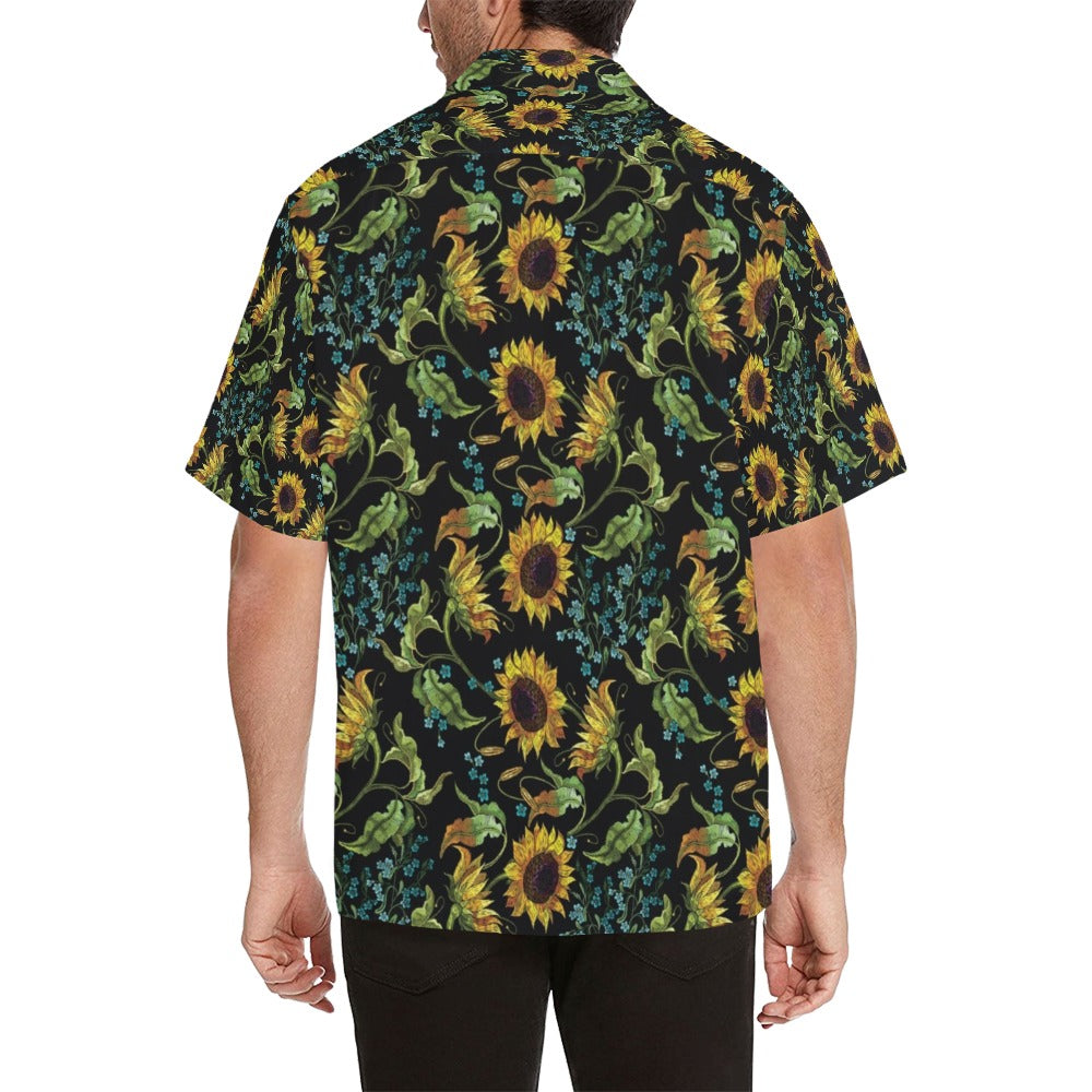 Sunflower Print Design LKS308 Men's Hawaiian Shirt