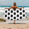 Soccer Ball Texture Print Design LKS303 Beach Towel 32" x 71"