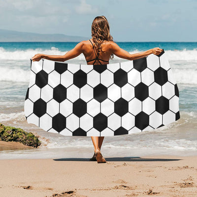 Soccer Ball Texture Print Design LKS303 Beach Towel 32" x 71"