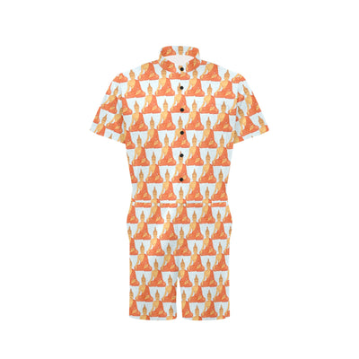 Buddha Pattern Print Men's Romper