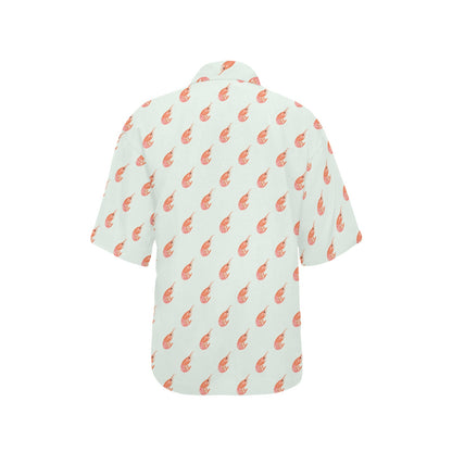Shrimp Print Design LKS304 Women's Hawaiian Shirt