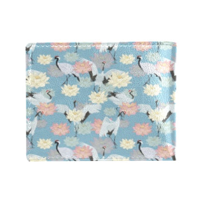 Water Lily Print Design LKS304 Men's ID Card Wallet