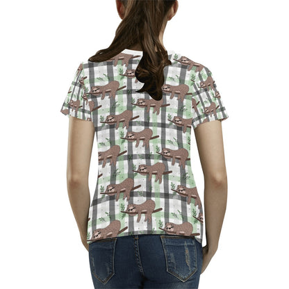 Sloth Print Design LKS301 Women's  T-shirt