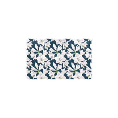 Amaryllis Pattern Print Design AL02 Kitchen Mat