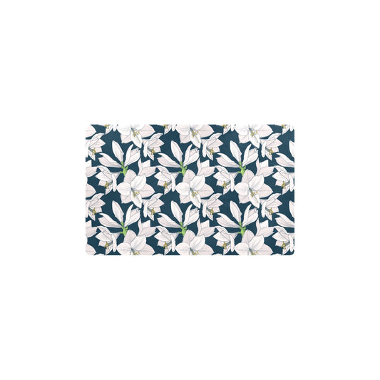 Amaryllis Pattern Print Design AL02 Kitchen Mat
