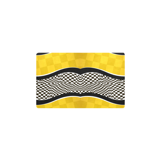 Checkered Pattern Print Design 02 Kitchen Mat