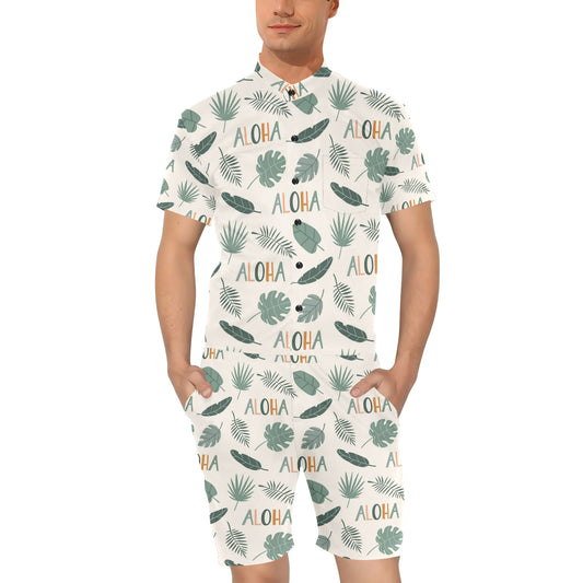 Aloha Hawaii Pattern Print Design 05 Men's Romper