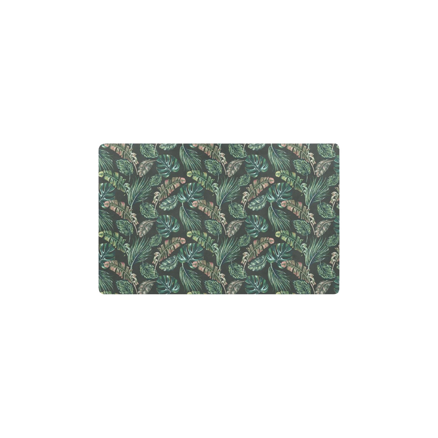 Banana Leaf Pattern Print Design 05 Kitchen Mat