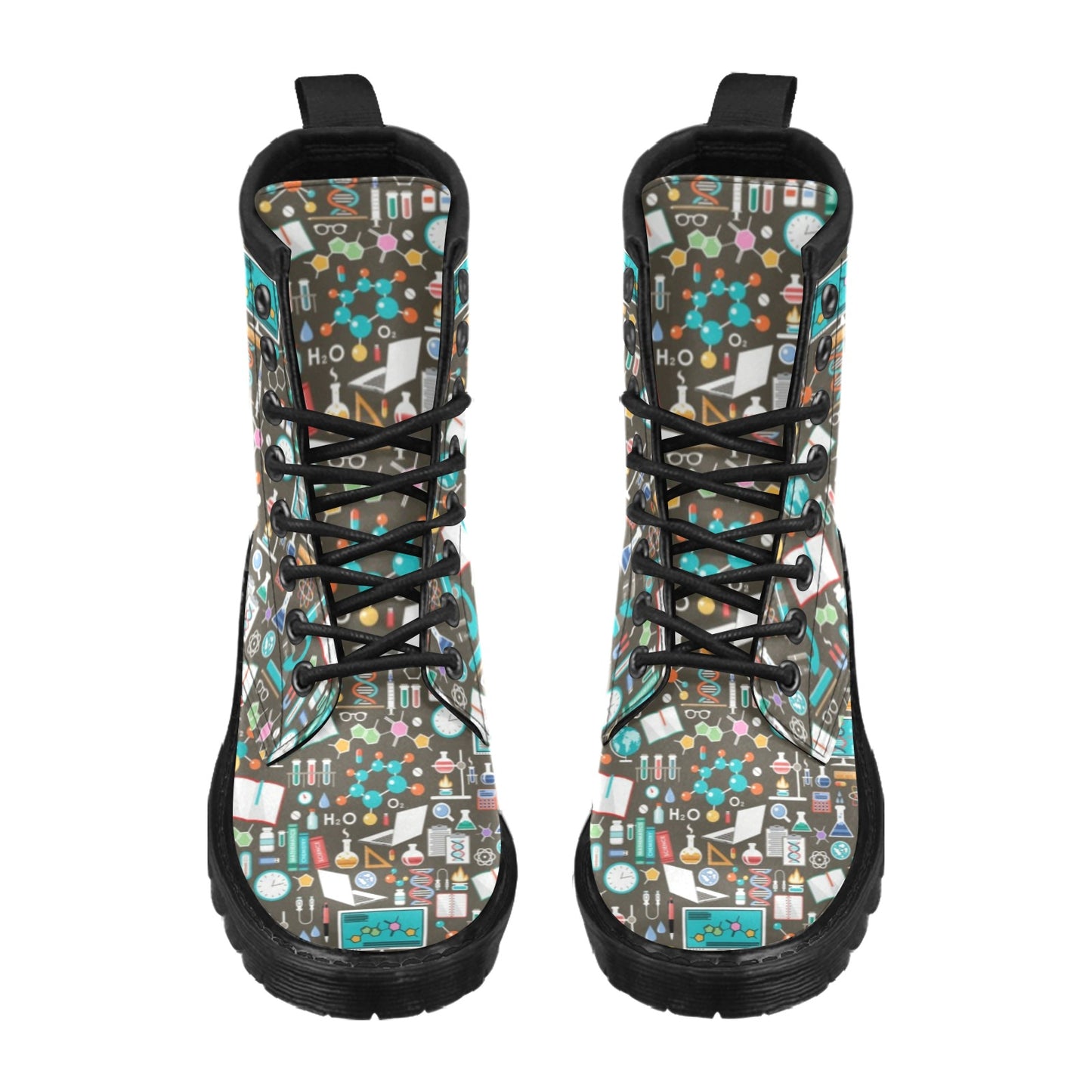 Science Print Design LKS303 Women's Boots