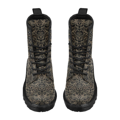 Lotus Gold Mandala Design Themed Women's Boots