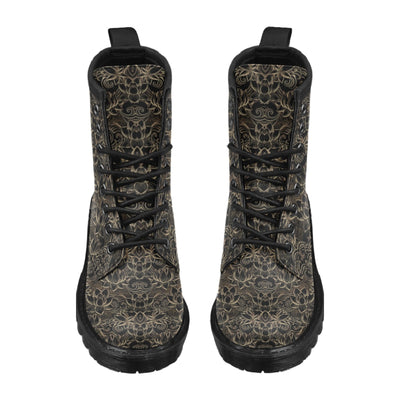 Lotus Gold Mandala Design Themed Women's Boots