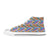 Surfboard Pattern Print Design LKS303 High Top Women's White Shoes