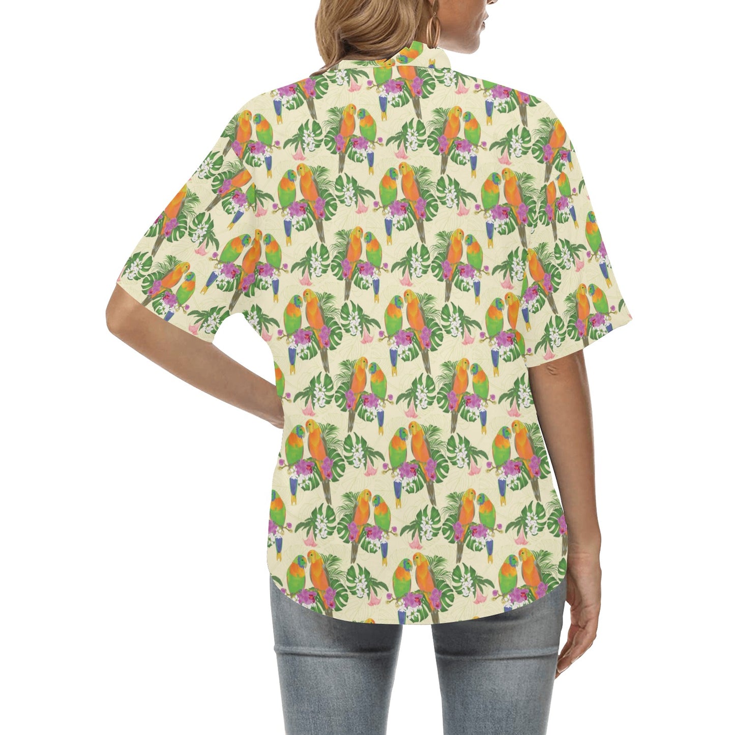 Conures Pattern Print Design 02 Women's Hawaiian Shirt