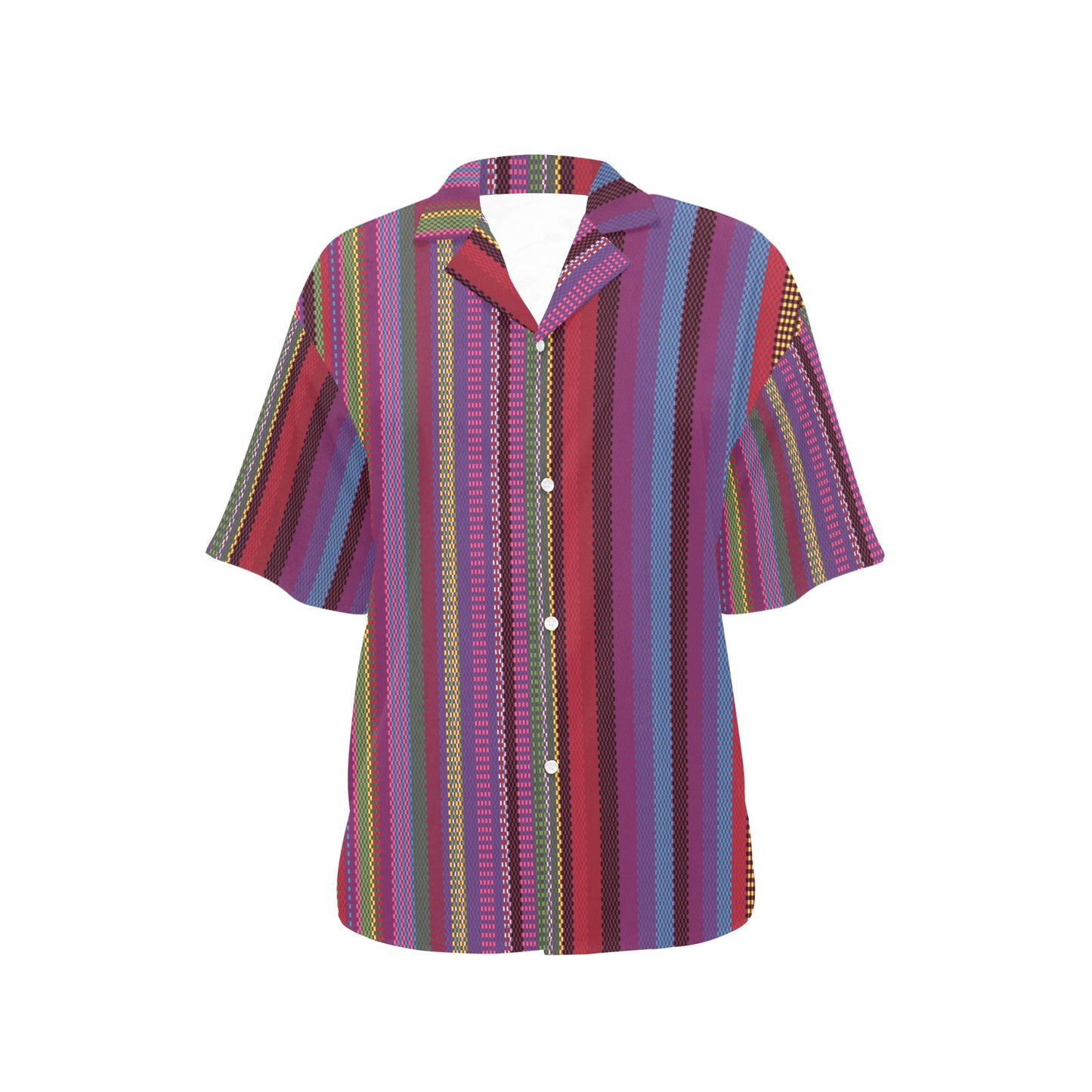 Serape Stripe Print Women's Hawaiian Shirt