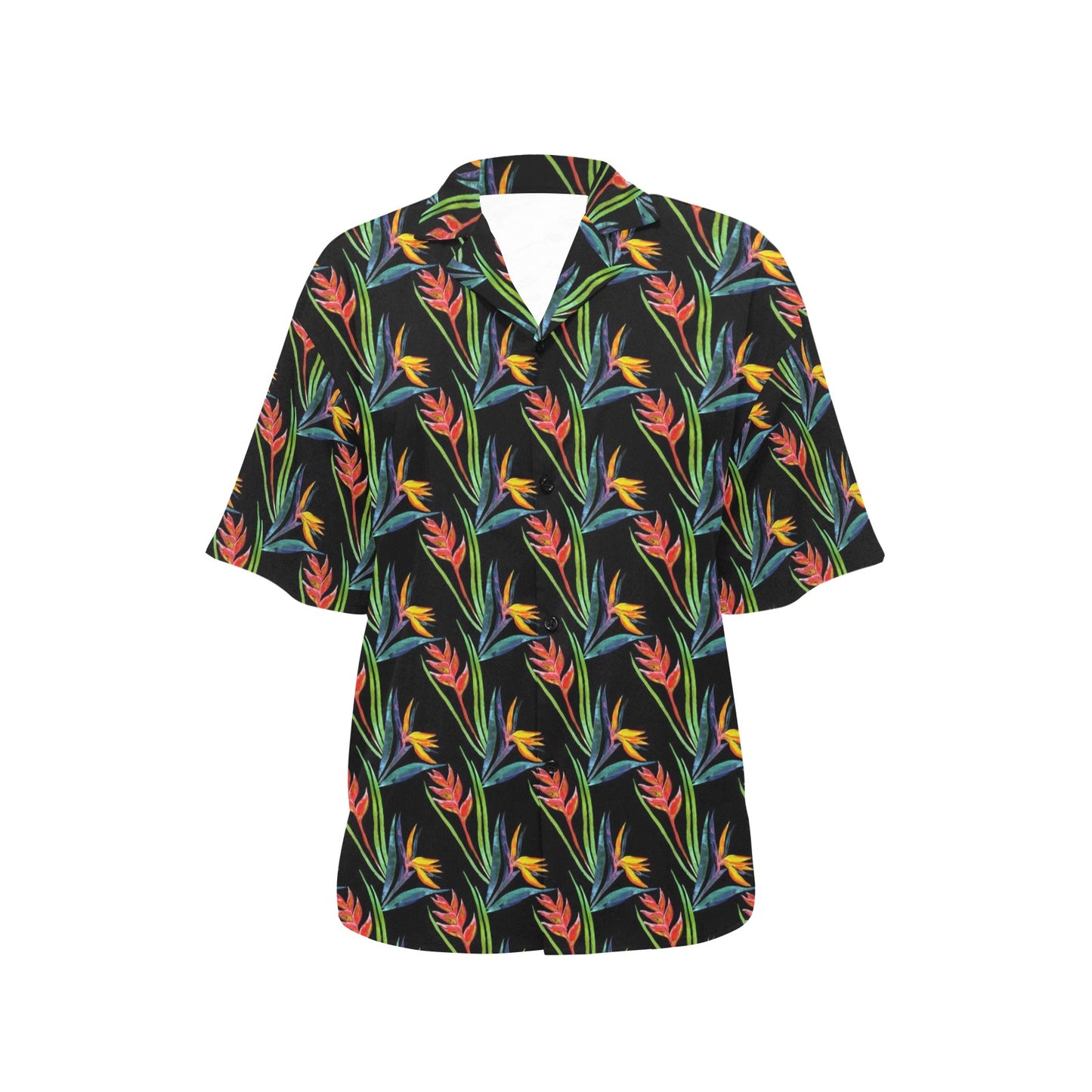 Heliconia Pattern Print Design HL04 Women's Hawaiian Shirt