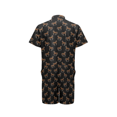 Horse Print Design LKS3010 Men's Romper