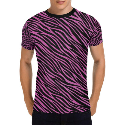 Zebra Pink Print Design LKS304 Men's All Over Print T-shirt