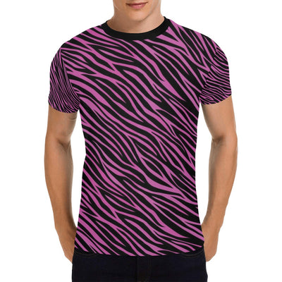 Zebra Pink Print Design LKS304 Men's All Over Print T-shirt