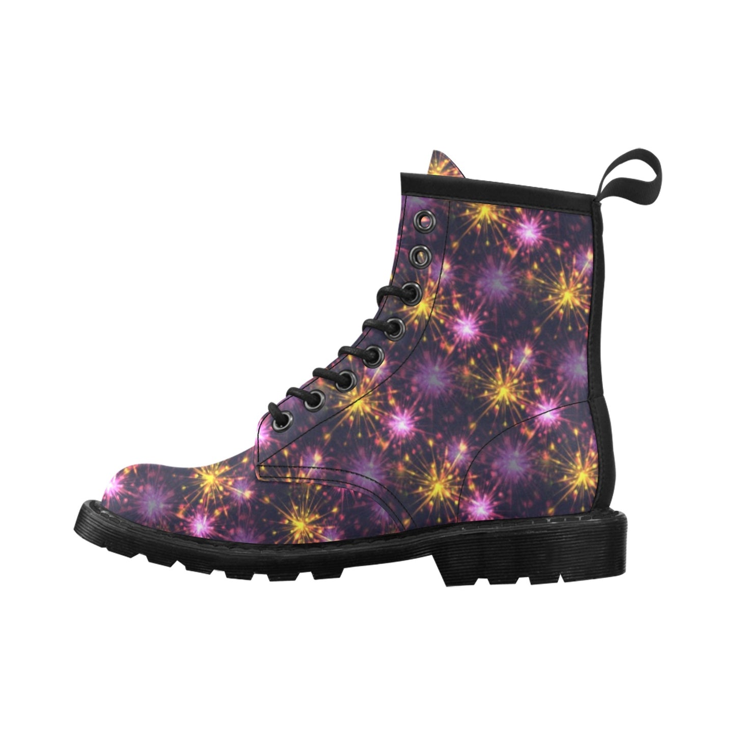 Firework Print Design LKS303 Women's Boots