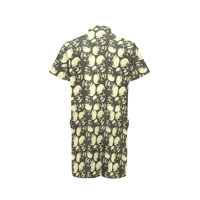 Skull Print Design LKS302 Men's Romper