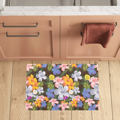 Plumeria Pattern Print Design PM03 Kitchen Mat
