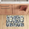 Cow Watercolor Print Pattern Kitchen Mat