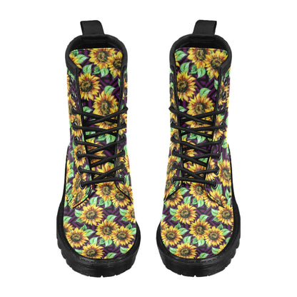 Sunflower Pattern Print Design SF012 Women's Boots