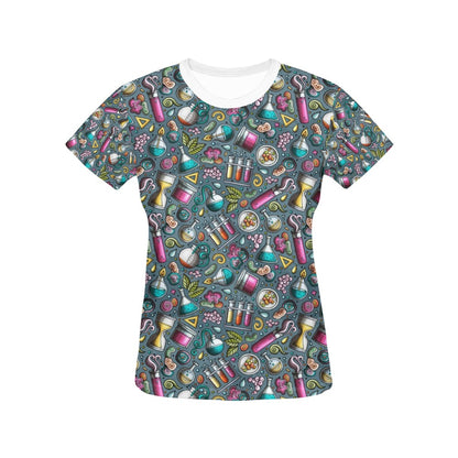 Science Print Design LKS304 Women's  T-shirt