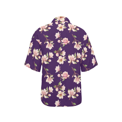 Magnolia Pattern Print Design MAG02 Women's Hawaiian Shirt