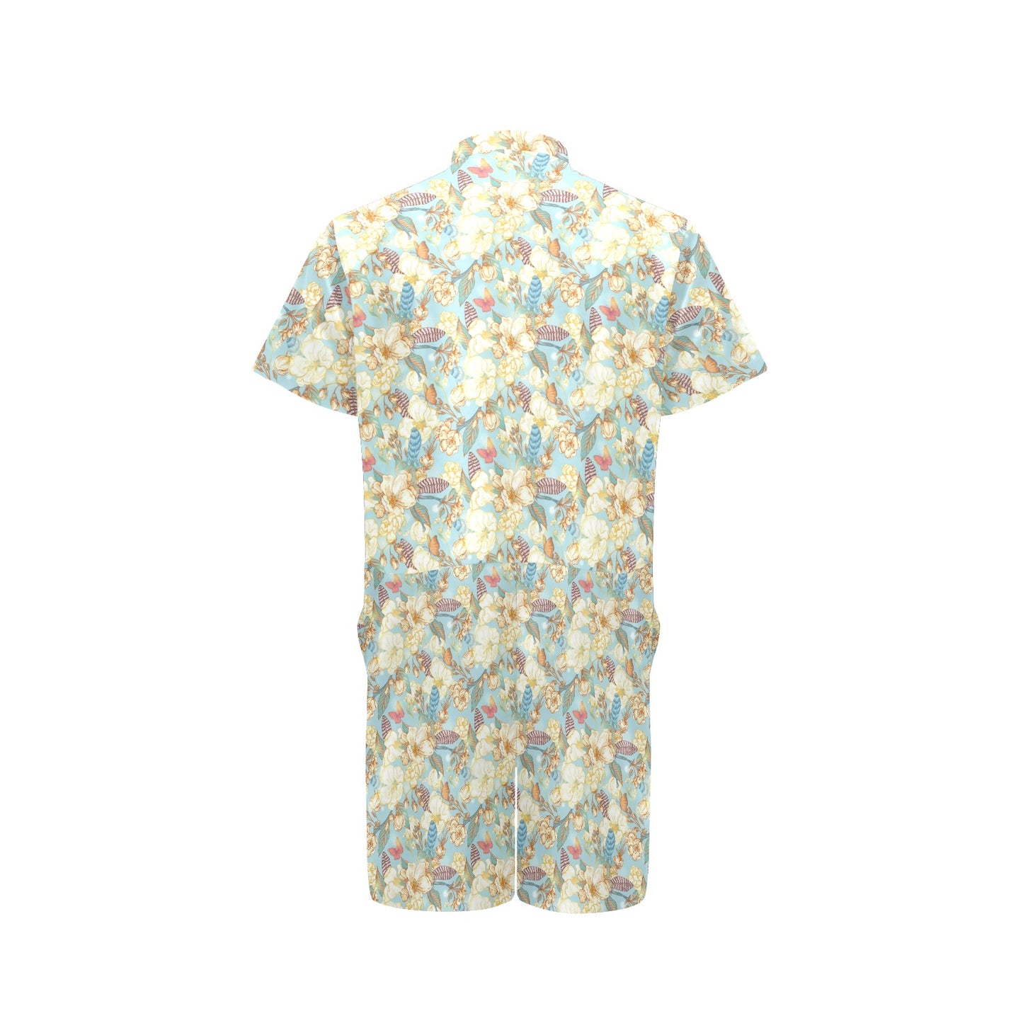 Summer Floral Print Design LKS302 Men's Romper