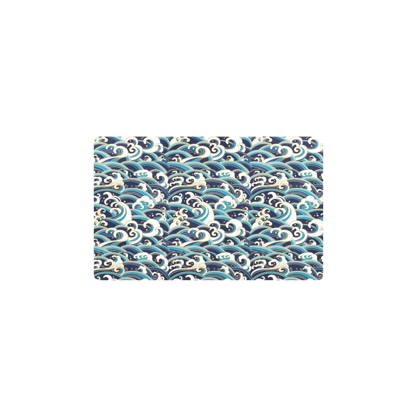 Surf Wave Pattern Kitchen Mat