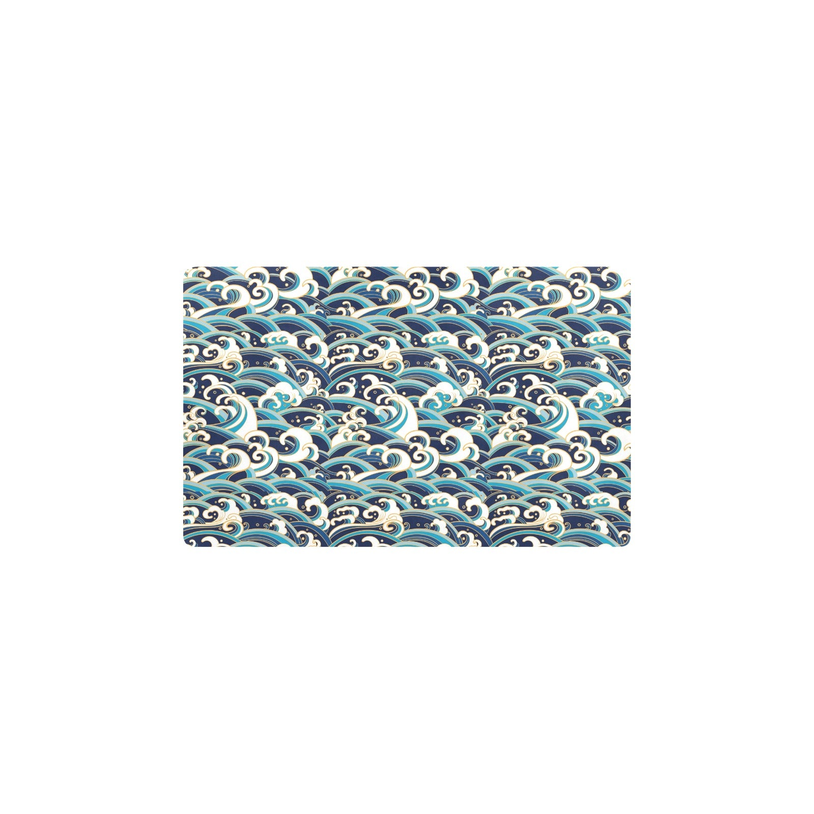 Surf Wave Pattern Kitchen Mat