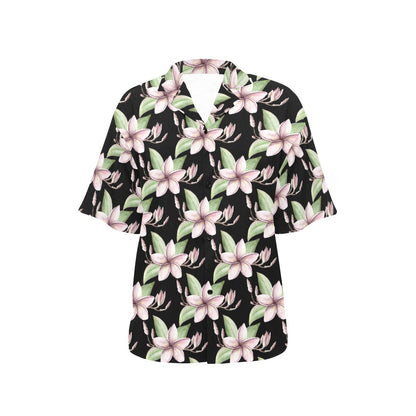 Plumeria Pattern Print Design PM02 Women's Hawaiian Shirt