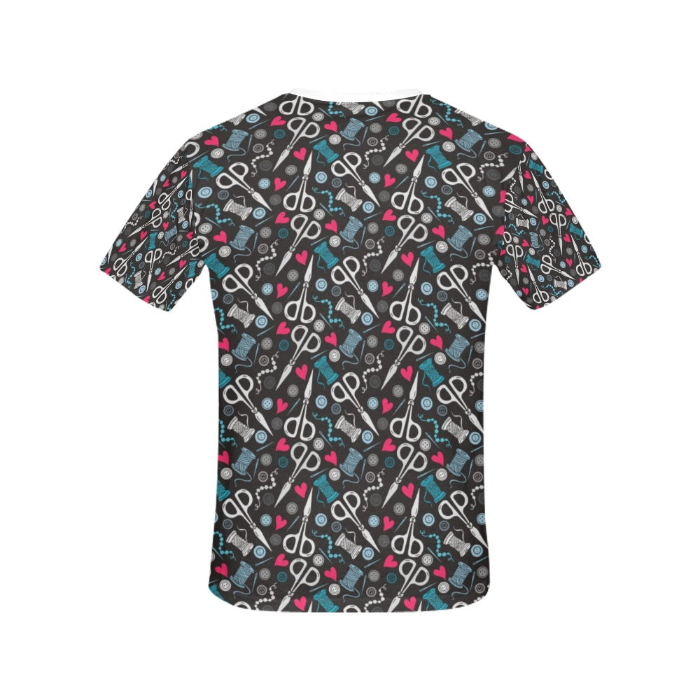 Sewing Equipment Print Design LKS305 Women's  T-shirt