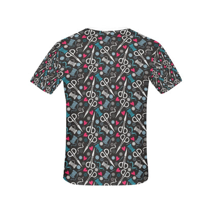 Sewing Equipment Print Design LKS305 Women's  T-shirt